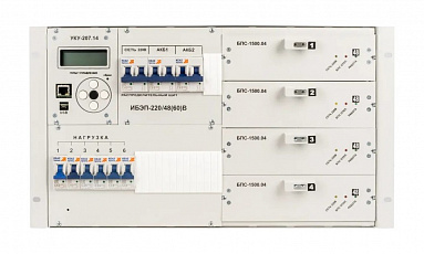 ИБЭП-220(380)/48В-120А-4/4 (1500)-6U-LAN